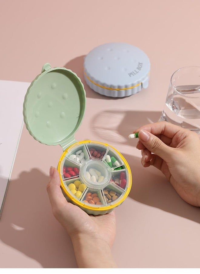 Shrux Pill Medicine Organizer Storage Box with 9 Compartments - Moisture Proof, BPA free Plastic Material, Ideal for Travel, Pocket, Purse, Daily Pill Case, Portable Medicine Vitamin Holder Container - Image 2